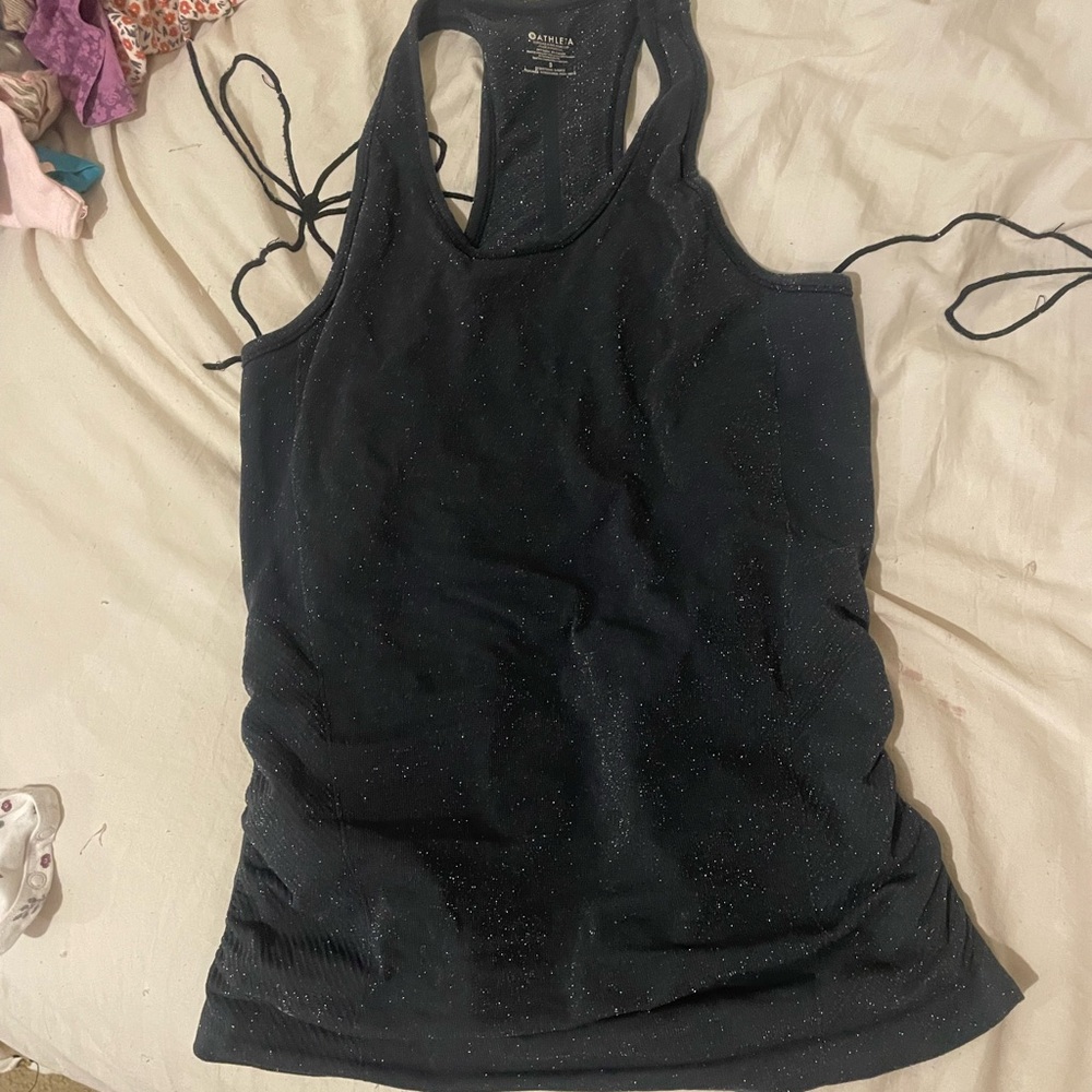 Athleta navy blue sparkly tank Top